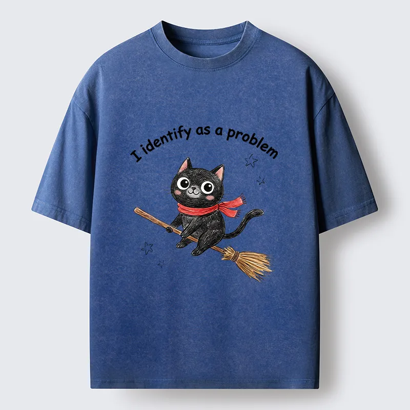 Tokyo-Tiger Funny Magic Cat Meme Washed T-Shirt