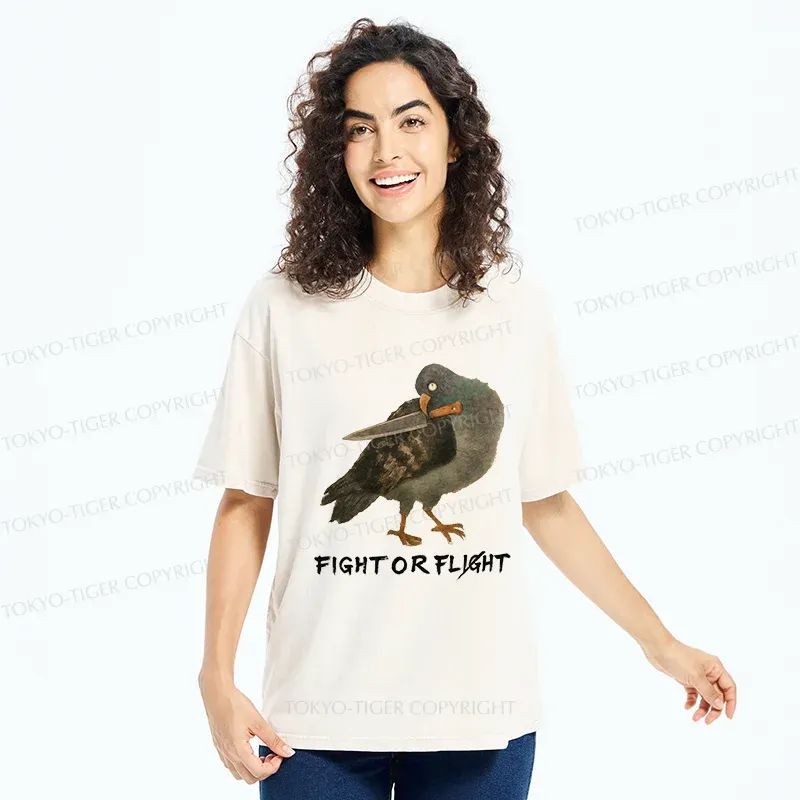 Tokyo-Tiger Rebellious Pigeon Washed T-Shirt