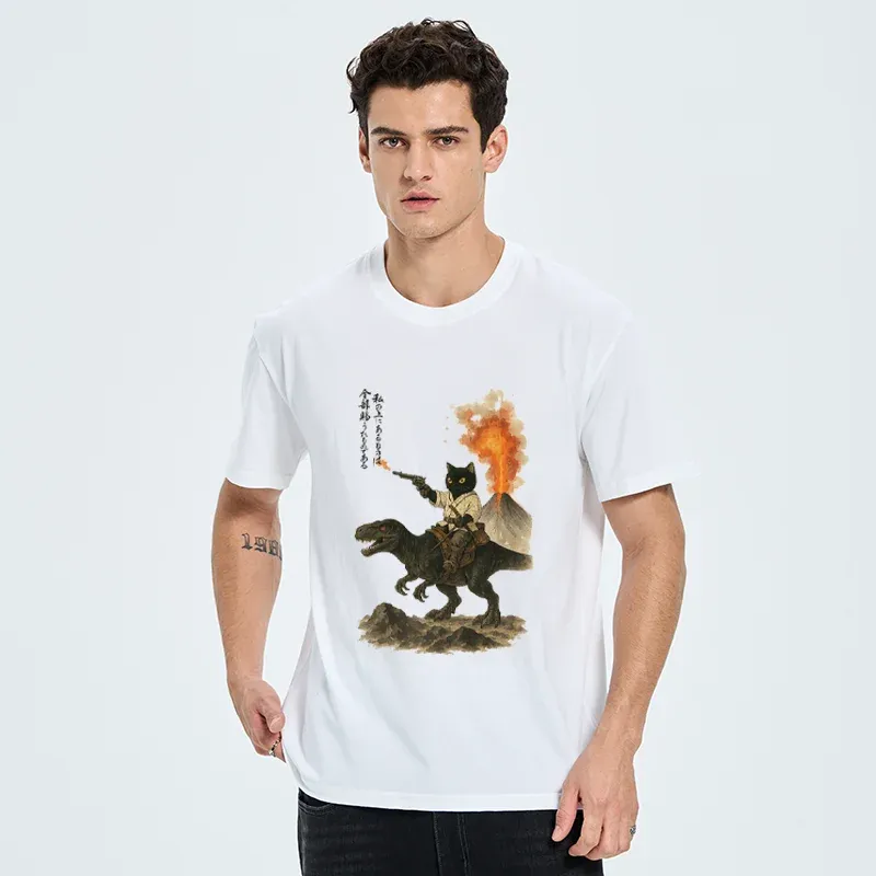 Tokyo-Tiger Cat Riding A Dinosaur Classic T-Shirt