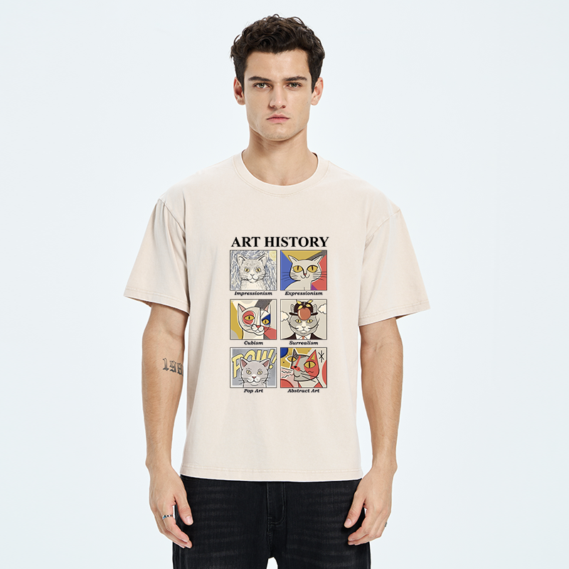 Tokyo-Tiger Art History About Cats Washed T-Shirt