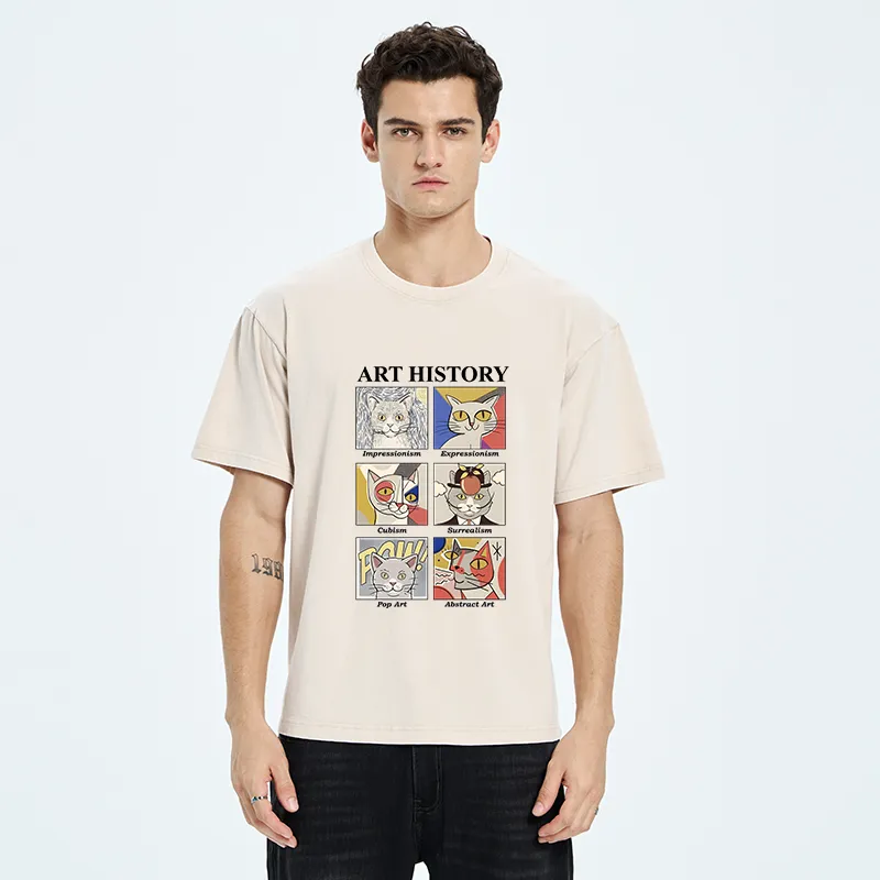 Tokyo-Tiger Art History About Cats Washed T-Shirt