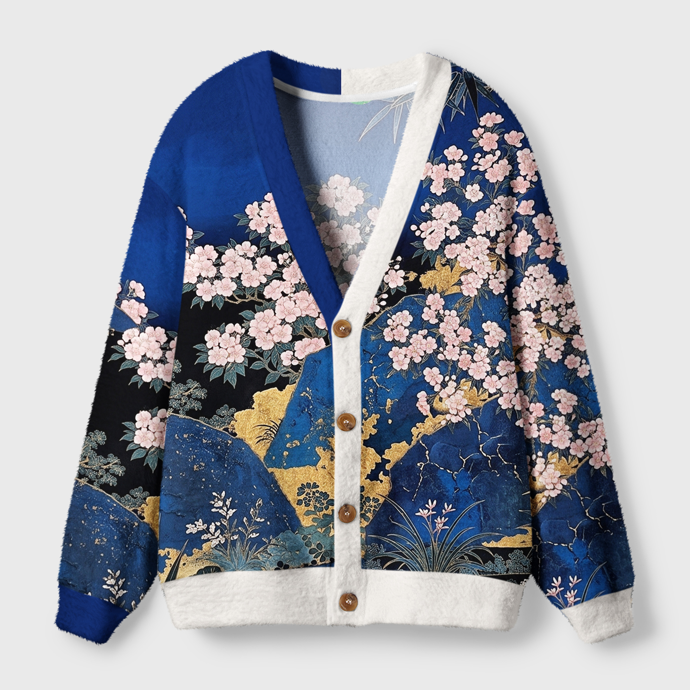 Tokyo-Tiger Graceful Beauty In An Oriental Garden Ugly Cardigan Sweater