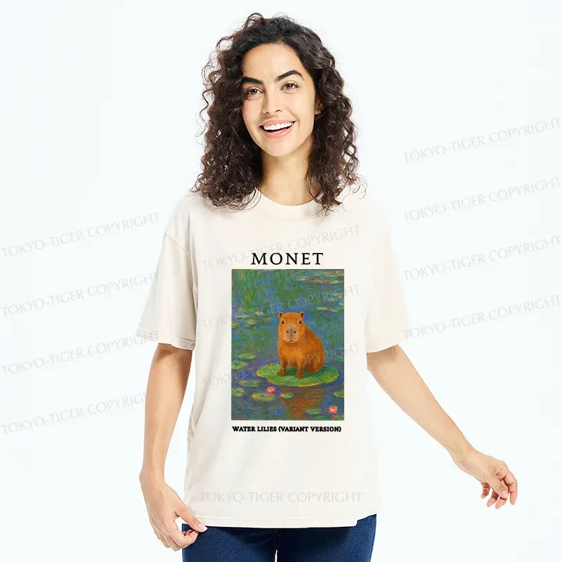 Tokyo-Tiger Monet's Capybara Washed T-Shirt
