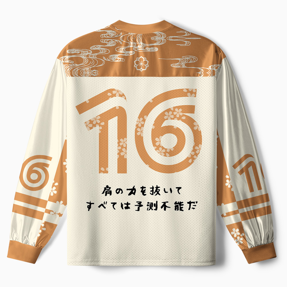 Tokyo-Tiger Zen Relax Cat Graphic Paneled Long Sleeve Jersey