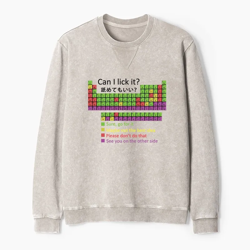 Tokyo-Tiger Can I Lick It Washed Terry Sweatshirt