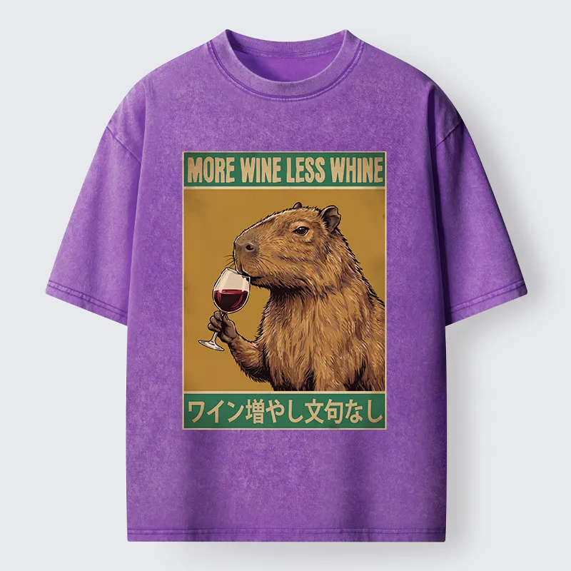 Tokyo-Tiger Capybara Wine Time Washed T-Shirt