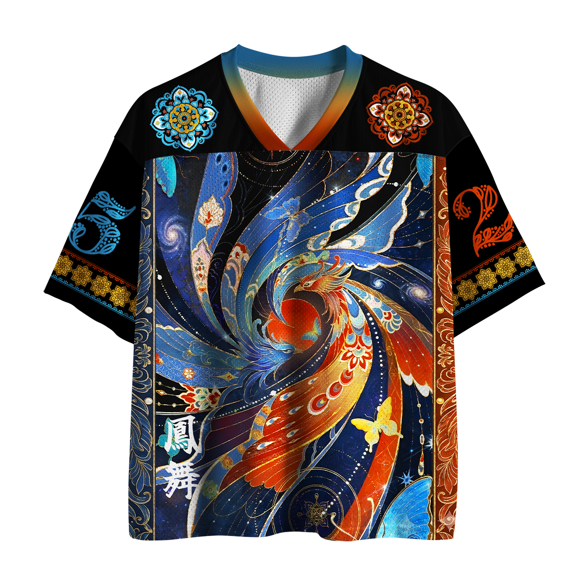 Tokyo-Tiger Cosmic Swirl Phoenix Mesh Jersey