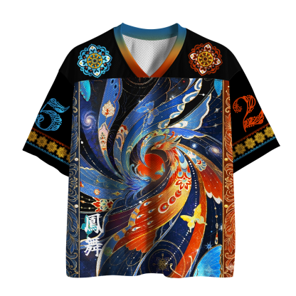 Tokyo-Tiger Cosmic Swirl Phoenix Mesh Jersey