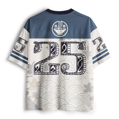 Tokyo-Tiger Japanese Bat Eating Ramen Mesh Jersey