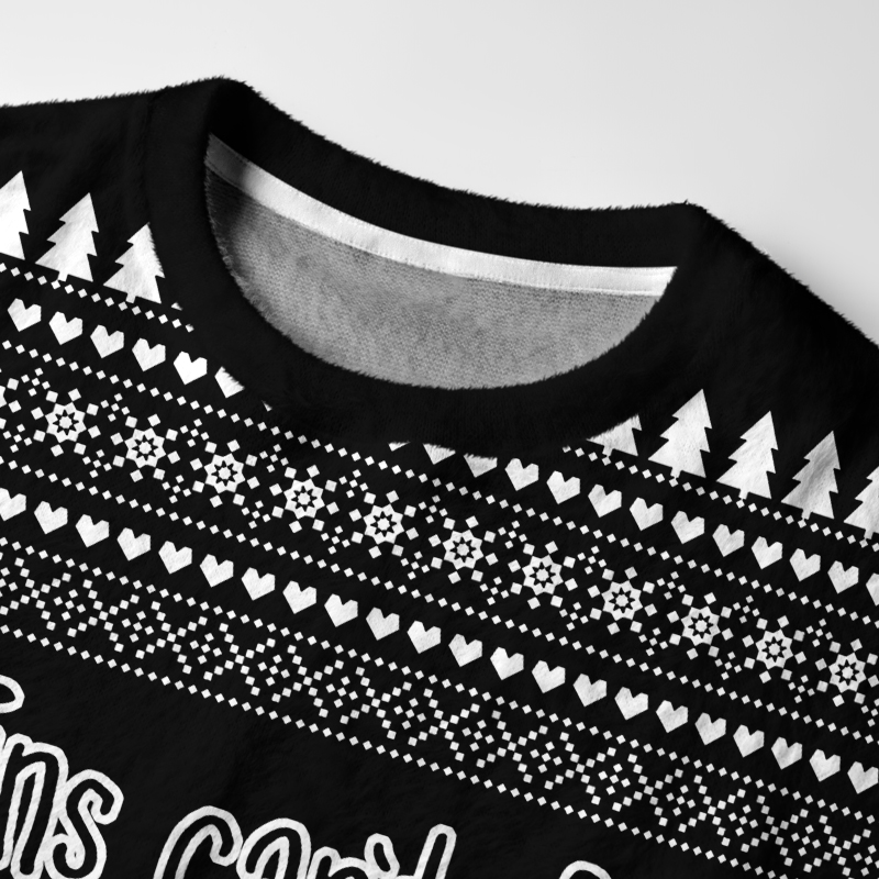 Tokyo-Tiger A Little Penguin and Its Big Logic Fuzzy Christmas Ugly Sweatshirt