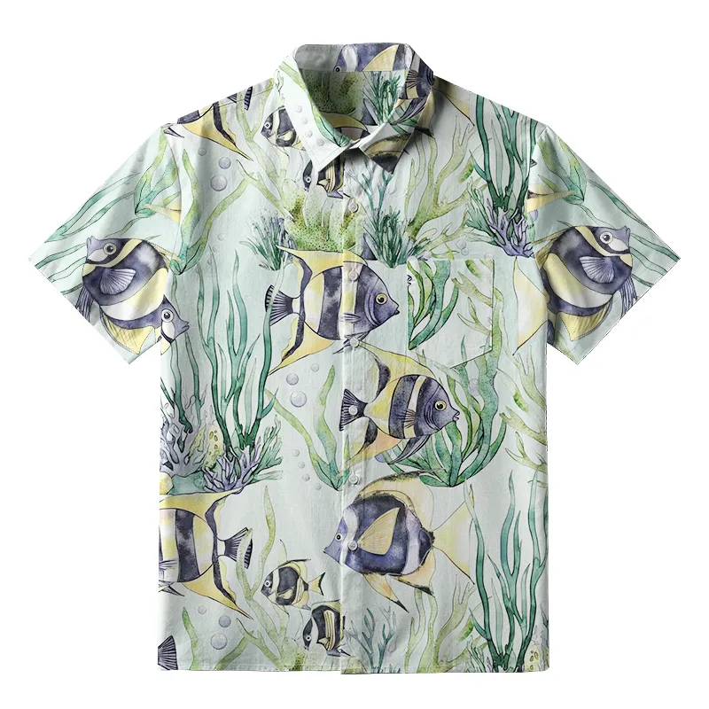 Tokyo-Tiger Tropical Fish Button-up Shirt