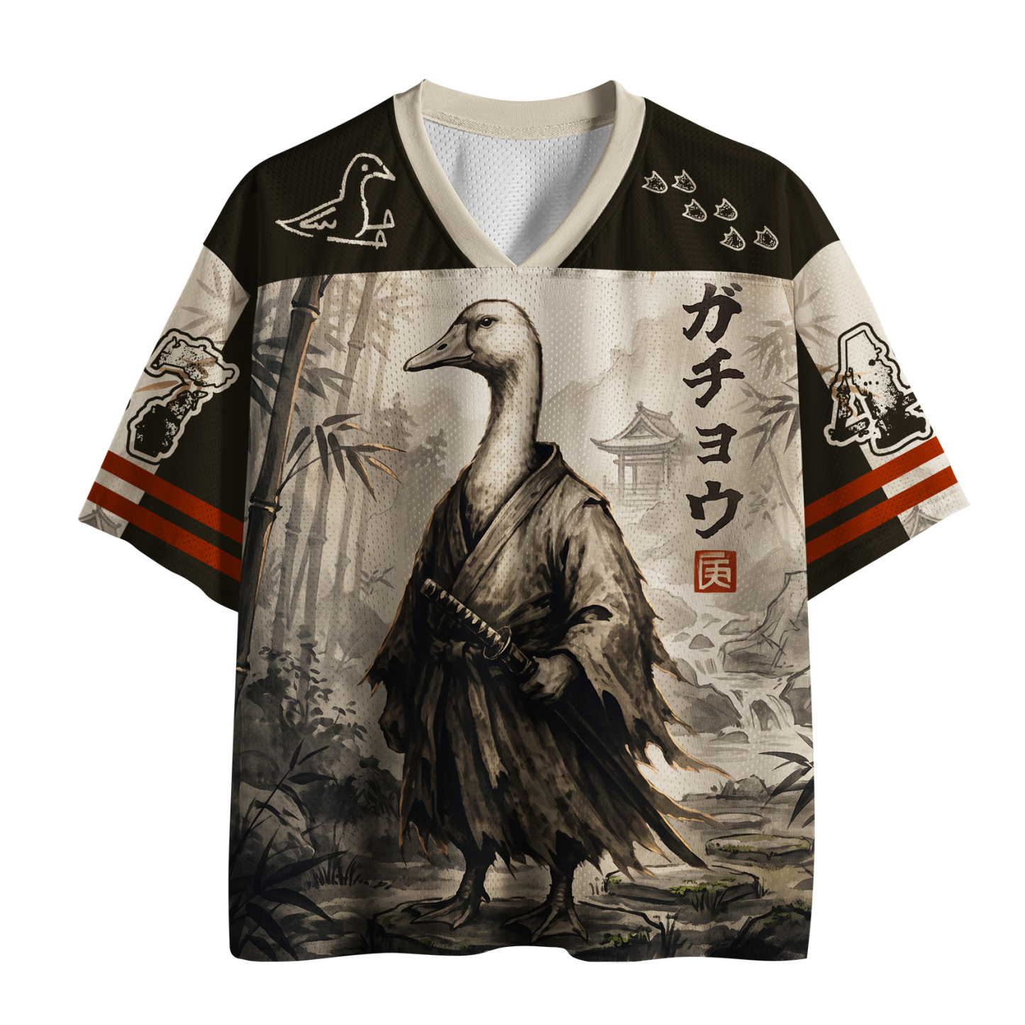 Tokyo-Tiger Samurai Duck Art Mesh Jersey Sale