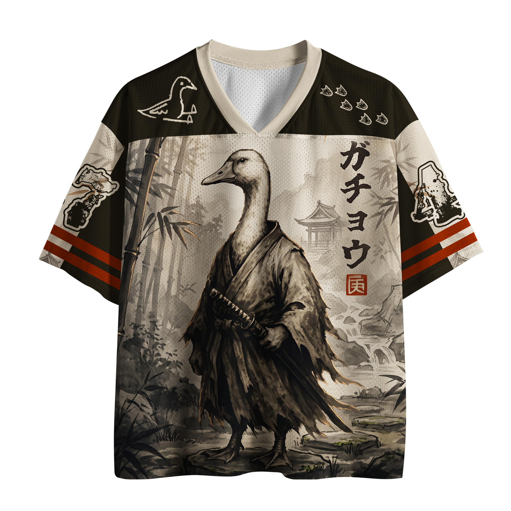 Tokyo-Tiger Samurai Duck Art Mesh Jersey Sale