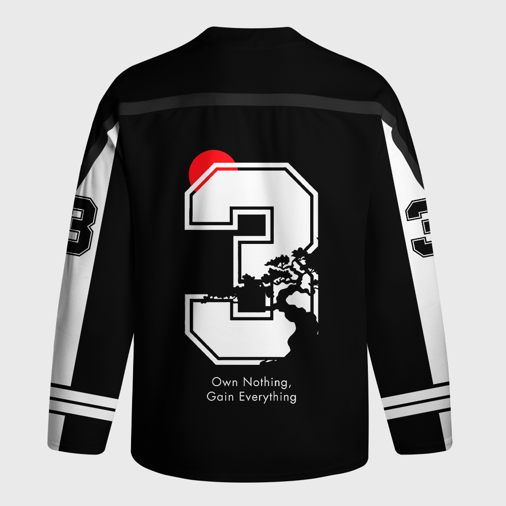 Tokyo-Tiger Japanese Zen Kanji Long-Sleeve Hockey Jersey