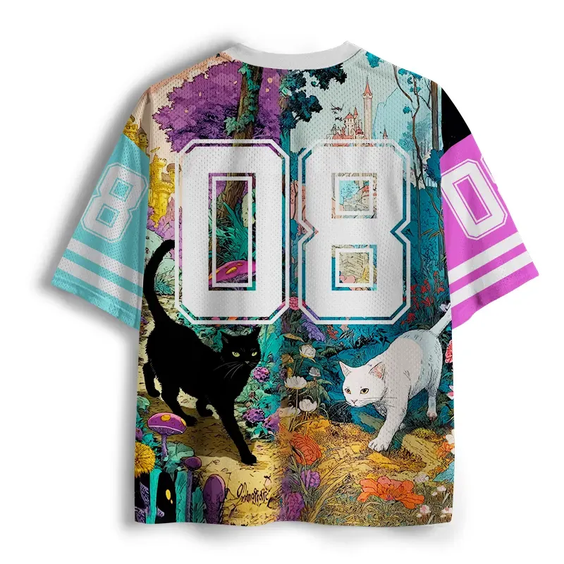 Tokyo-Tiger A Tale Of Two Cats In An Enchanted Forest Mesh Jersey