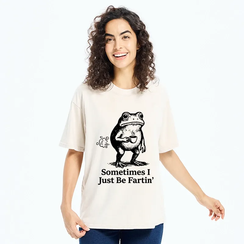 Tokyo-Tiger Farting Frog Funny meme Washed T-Shirt