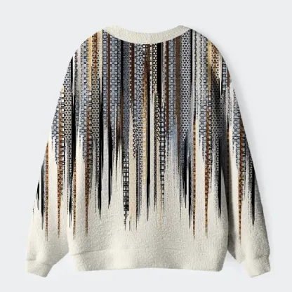 Tokyo-Tiger Tokyo-Tiger Japanese Pattern Ugly Cardigan Sweater