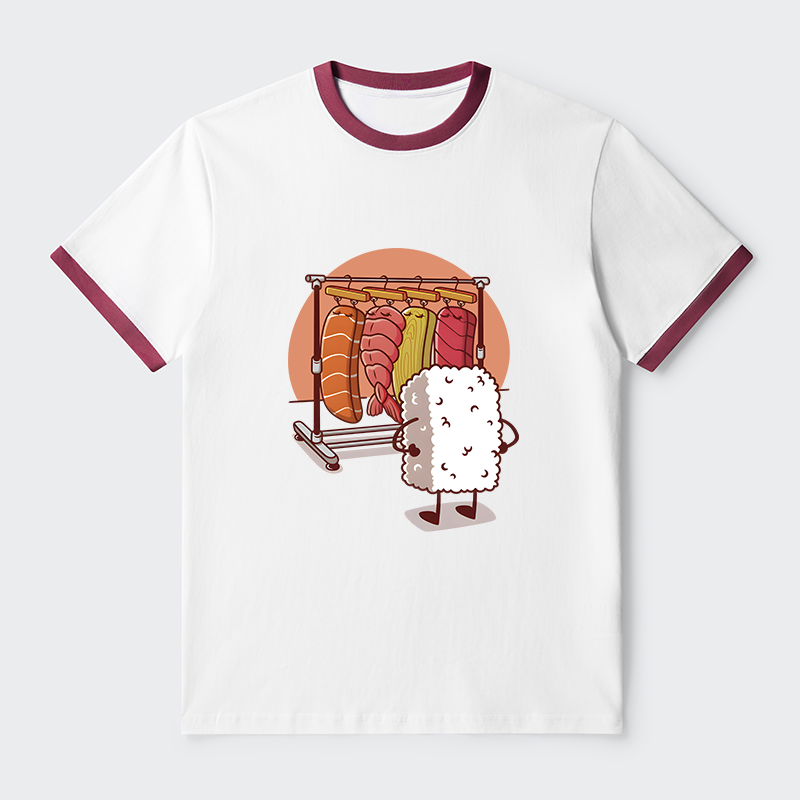 Tokyo-Tiger Which One Should I Wear Today Contrast Trim T-Shirt