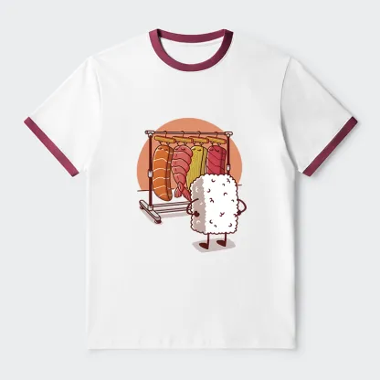 Tokyo-Tiger Which One Should I Wear Today Contrast Trim T-Shirt
