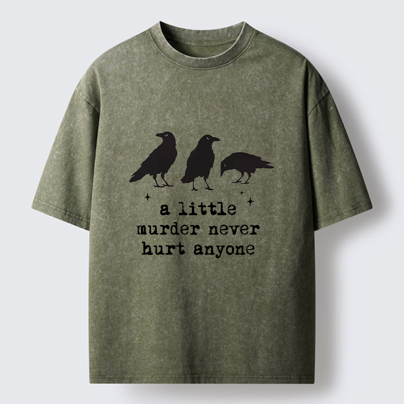 Tokyo-Tiger Crow Murder Vibe Washed T-Shirt