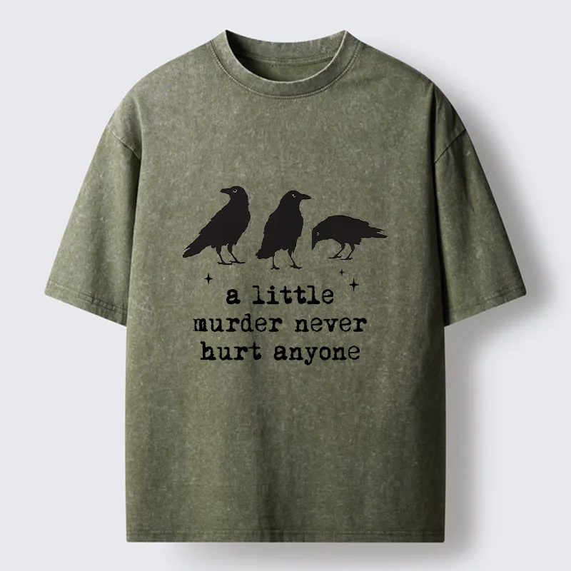 Tokyo-Tiger Crow Murder Vibe Washed T-Shirt
