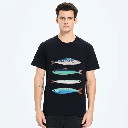 Tokyo‑Tiger Playful Sea Fish Washed T‑Shirt