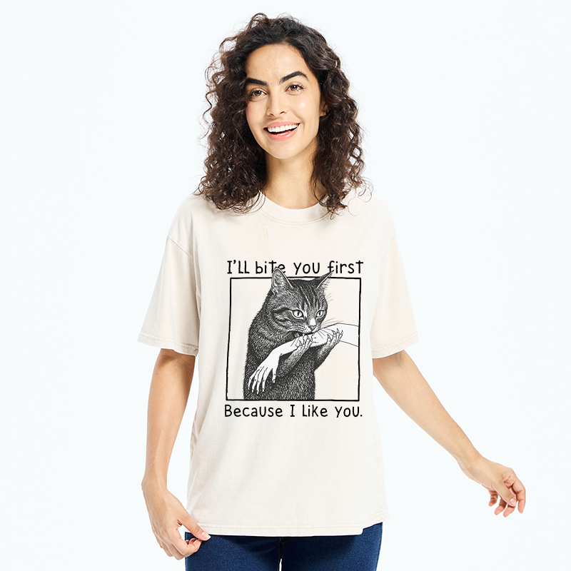 Tokyo-Tiger I Bit You Because I Love You So Much Washed T-Shirt