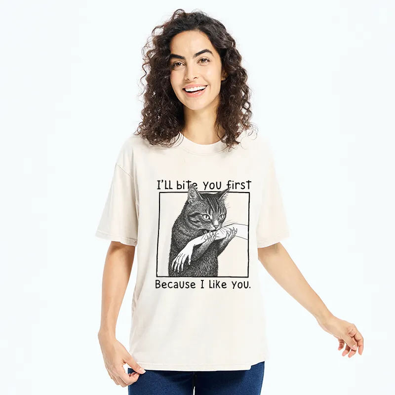 Tokyo-Tiger I Bit You Because I Love You So Much Washed T-Shirt
