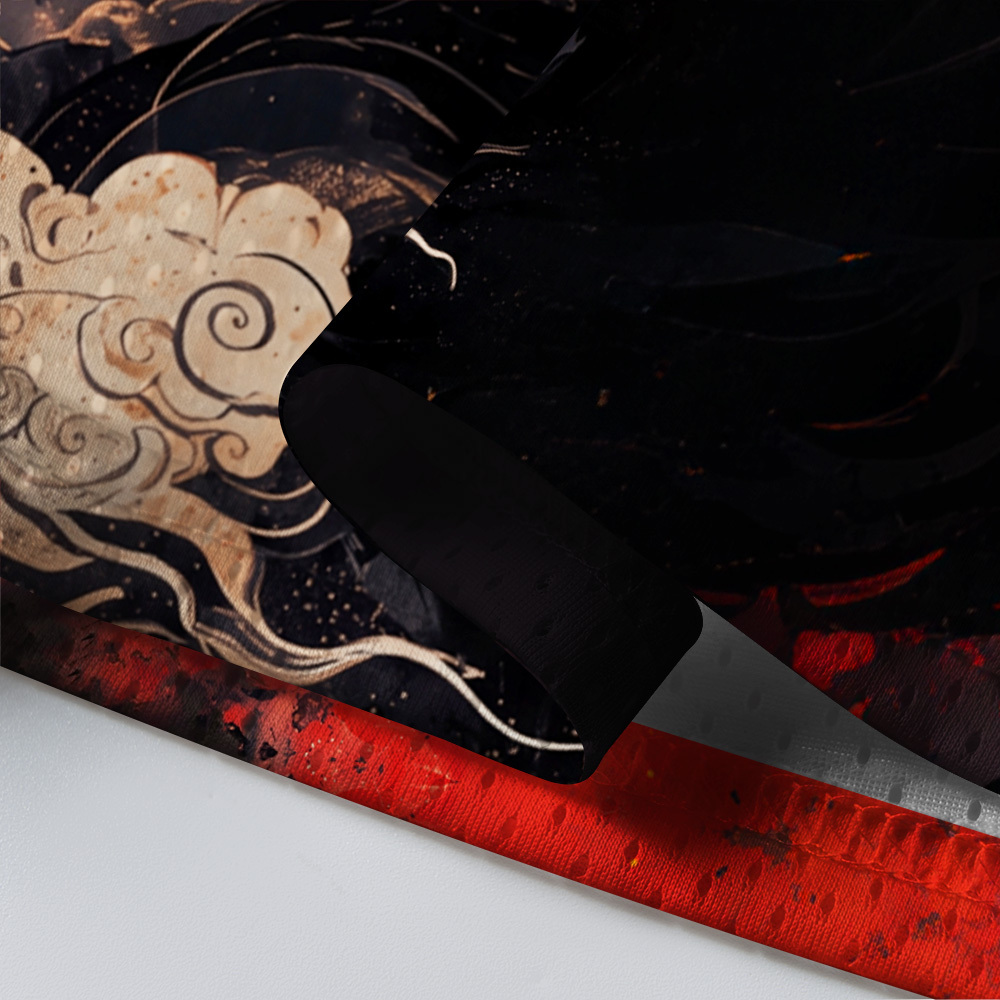 Tokyo-Tiger Obsidian Dragon Crimson Sky Mesh Jersey