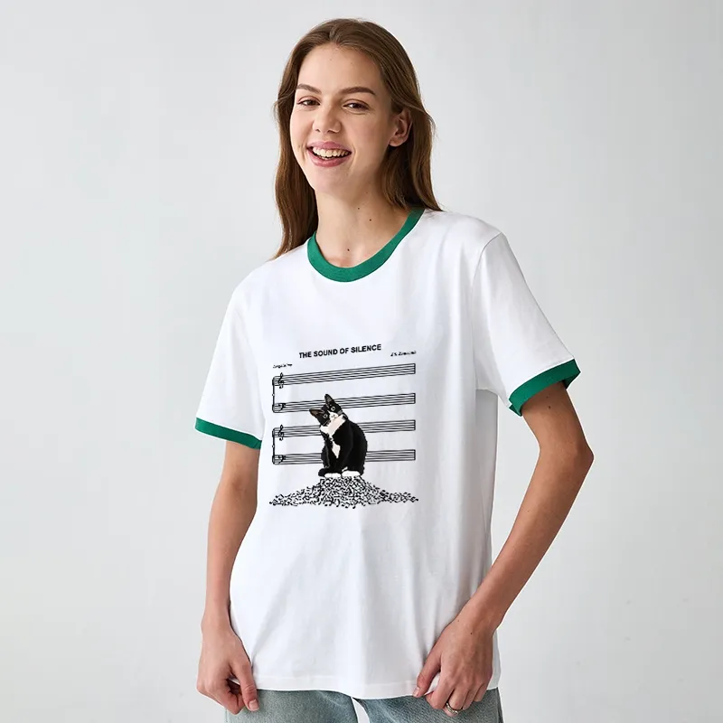 Tokyo-Tiger The Sound Of Silence Trim T-Shirt