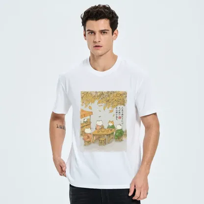 Tokyo-Tiger Cats Drinking Tea Under The Tree Classic T-Shirt