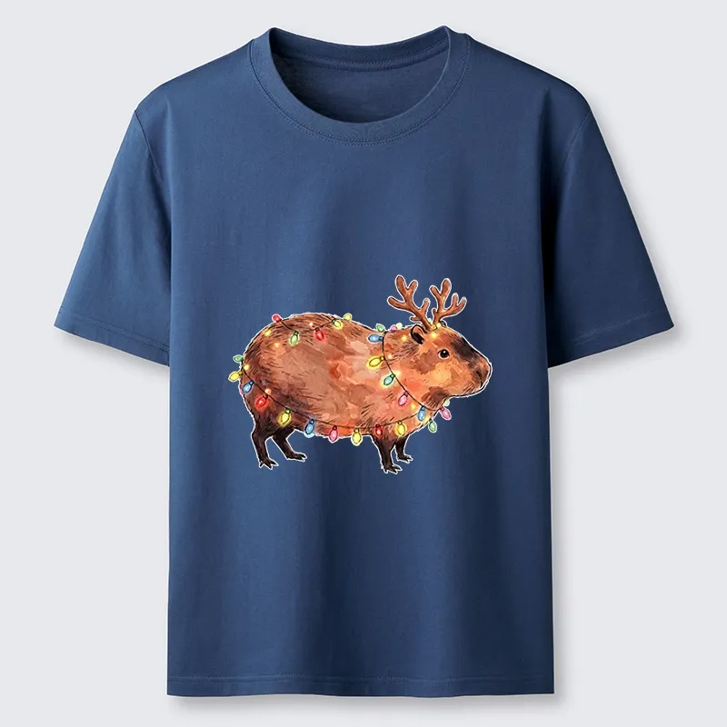 Tokyo-Tiger Christmas Capybara Glow Classic T-Shirt