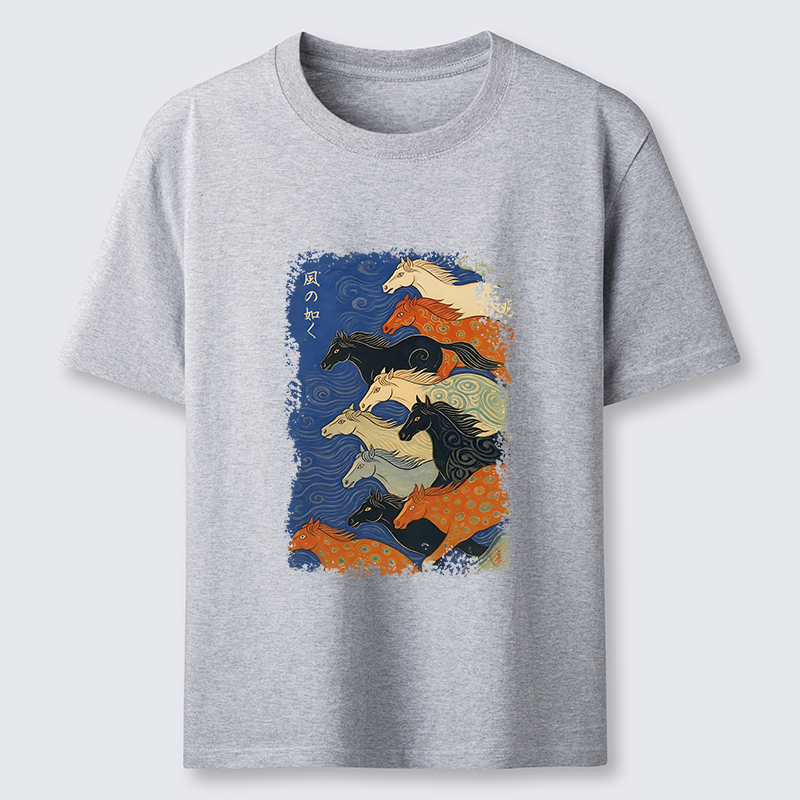 Tokyo-Tiger Vintage Japanese Running Horses Art Classic T-Shirt