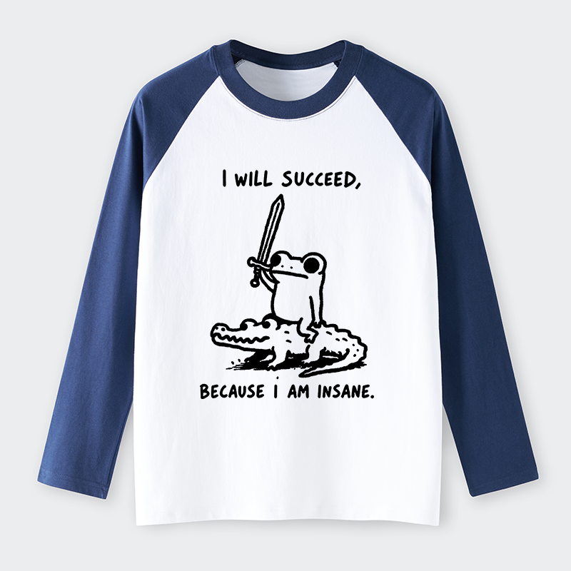 Tokyo-Tiger Warrior Frog Funny Meme Raglan Long Sleeve T-shirt