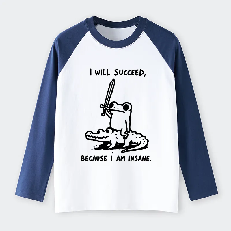 Tokyo-Tiger Warrior Frog Funny Meme Raglan Long Sleeve T-shirt