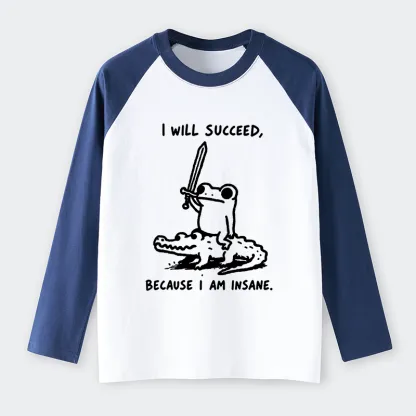 Tokyo-Tiger Warrior Frog Funny Meme Raglan Long Sleeve T-shirt