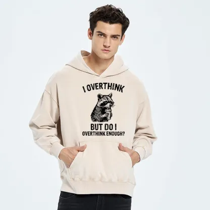 Tokyo-Tiger Constant Overthinking Washed Hoodie