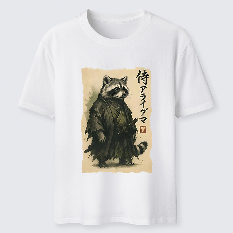 Tokyo-Tiger Japanese Samurai Raccoon Art Classic T-Shirt Sale
