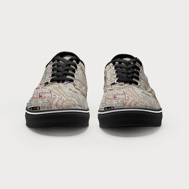Tokyo-Tiger Tokyo Subway Map Canvas Shoes