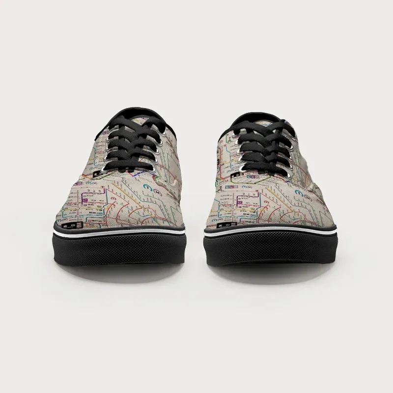 Tokyo-Tiger Tokyo Subway Map Canvas Shoes