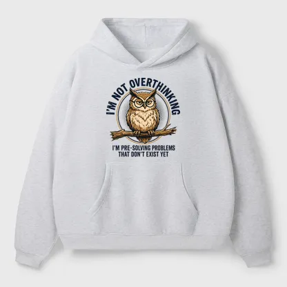 Tokyo-Tiger Overthink Master Owl Adult Fleece Hoodie