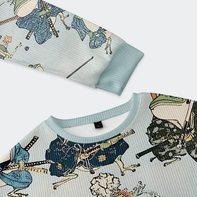 Tokyo-Tiger Frog Samurai Christmas Ugly Sweatshirt