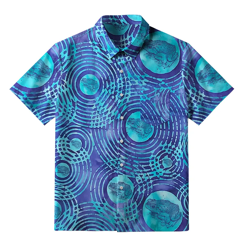 Tokyo-Tiger Frog In Water Ripples Button-up Shirt Sale