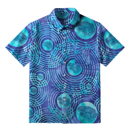Tokyo-Tiger Frog In Water Ripples Button-up Shirt