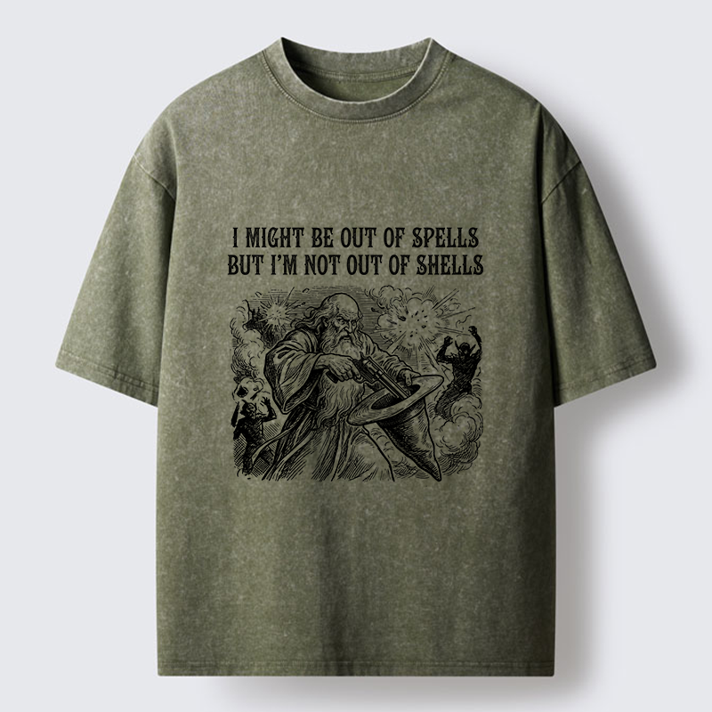 Tokyo-Tiger Funny Wizard Shell Meme Washed T-Shirt