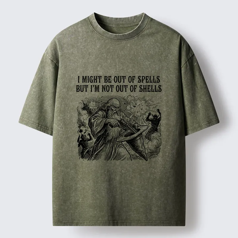 Tokyo-Tiger Funny Wizard Shell Meme Washed T-Shirt
