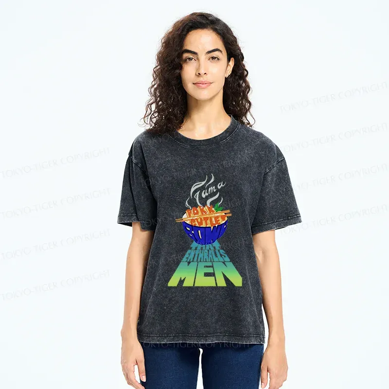 Tokyo-Tiger Fried Pork Cutlet Washed T-Shirt
