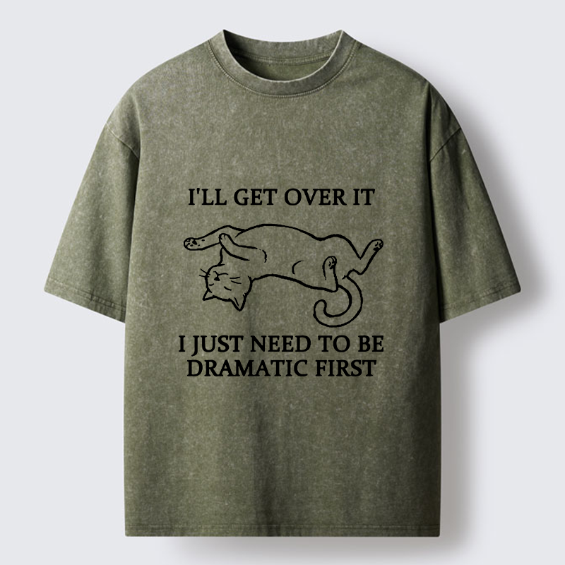 Tokyo-Tiger Dramatic Cat Meme Washed T-Shirt