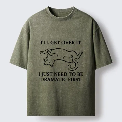 Tokyo-Tiger Dramatic Cat Meme Washed T-Shirt