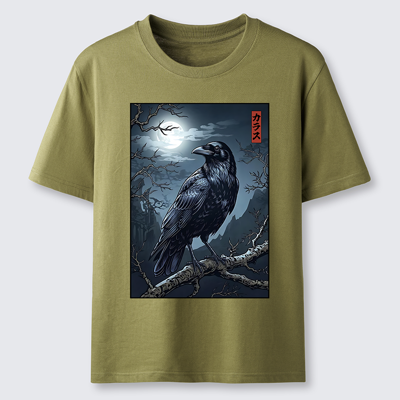 Tokyo-Tiger Full Moon Crow Vibe Classic T-Shirt